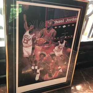 Official Autograph Michael Jordan Framed Poster